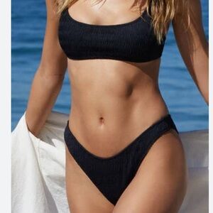 PacSun Black Scrunch Bikini Set